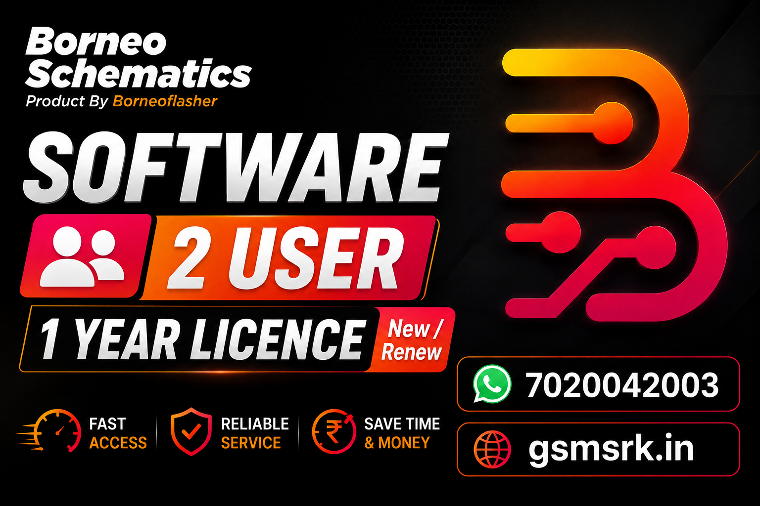 Borneo Schematics 2 Users (12 Months) Activation/Renew Code ⚡