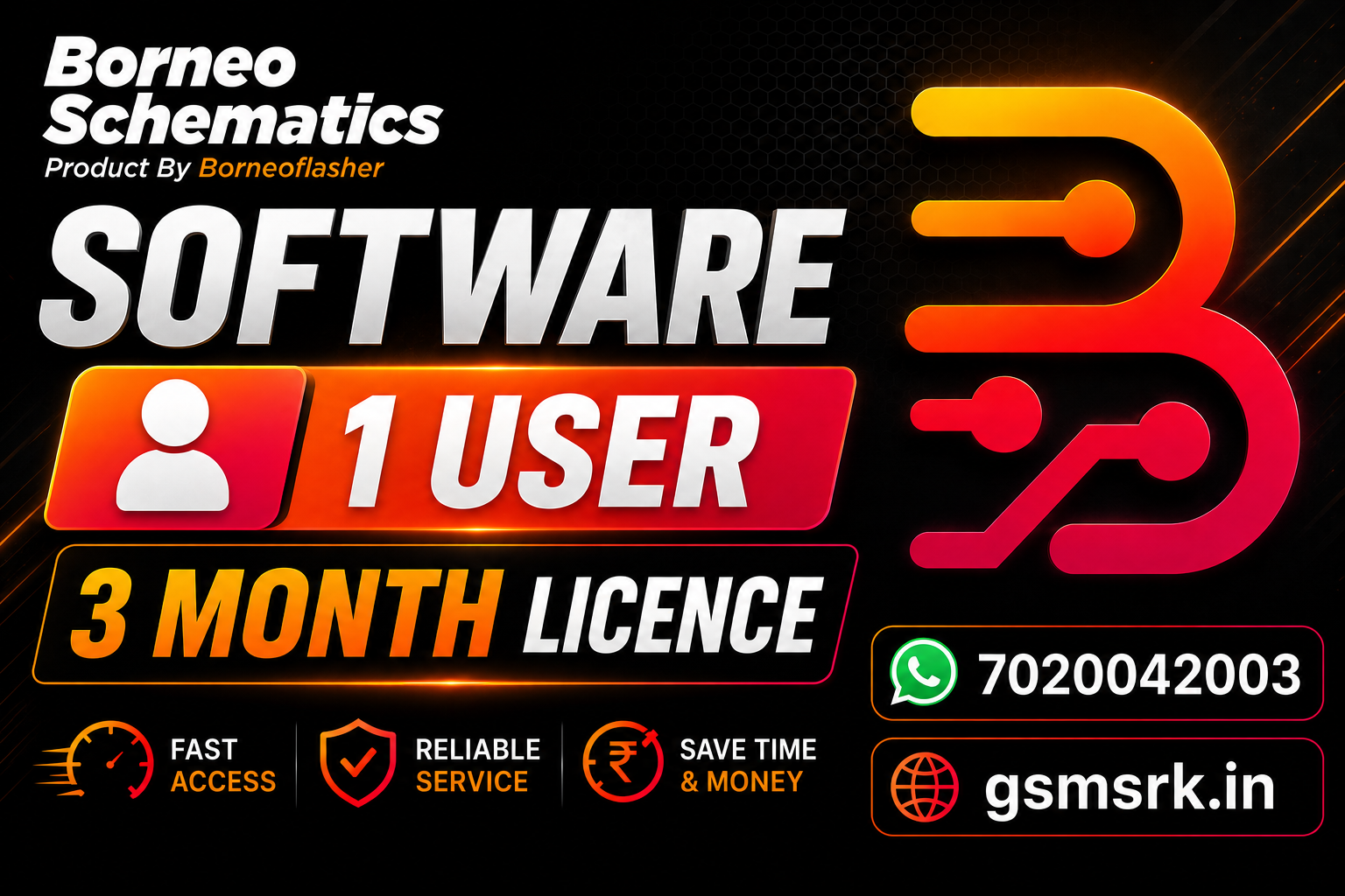 Borneo Schematics 1 User (3 Months) Activation/Renew Code⚡